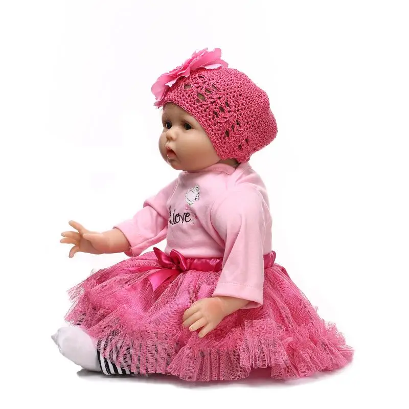 NPK 22 дюймов Reborn куклы младенца силикона Touch Bebe Boneca детский день рождения