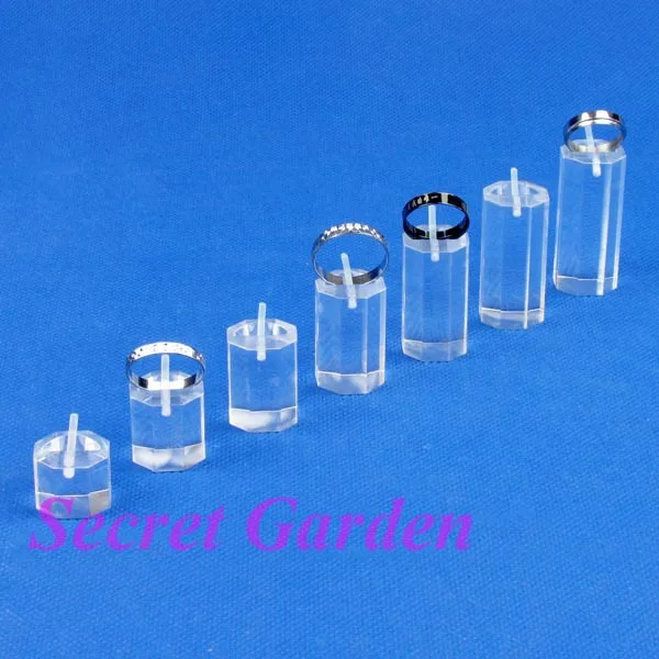 

Wholesale High Quality Clear View Ring Display Stand Holder 7 Pcs In 1 Set