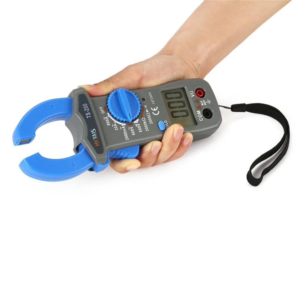 TS200 цифровой клещи мультиметр AC/DC тестер Напряжение Ток Сопротивление Тест 600A 600 в