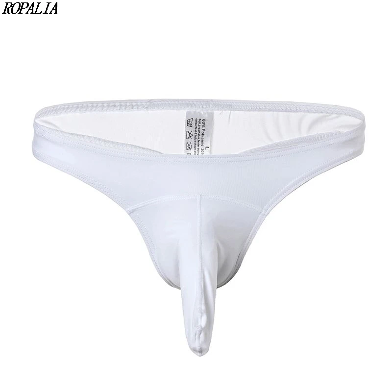 Мужские сексуальные стринги из ледяного шелка нижнее белье трусы с рисунком