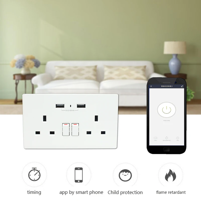 Умная жизнь (Tuya) Wi-Fi пульт дистанционного управления розетка стандарта