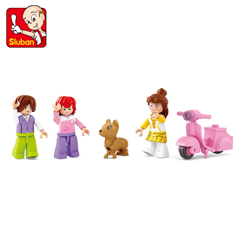 Sluban Building Block Girl Dream Friends Drink Shop 226 шт Обучающие Кирпичи Игрушка-мальчик без