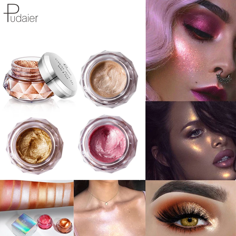 Блестящие тени для век Русалка крем 3D контур лица макияж хайлайтер Желейный гель