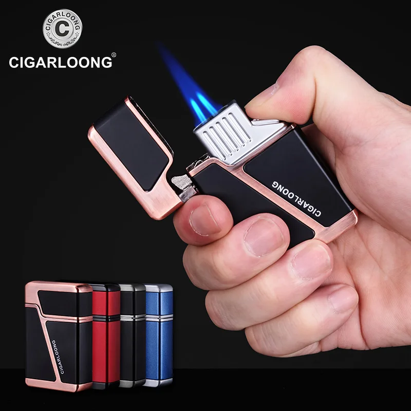 

CIGARLOONG Зажигалка для сигар ветрозащитная Прямая Из Нержавеющей Стали Портативная подарочная упаковка Зажигалка CB-0501