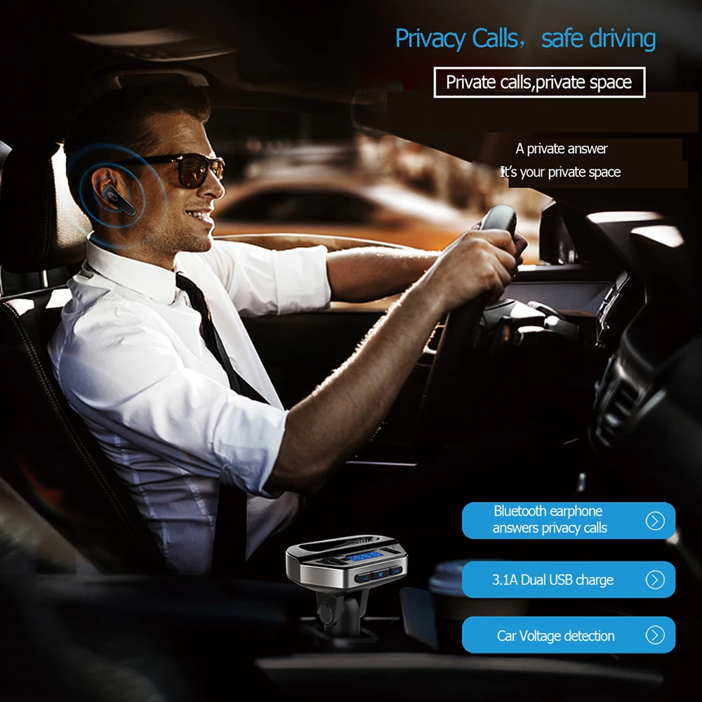 Bluetooth наушники Автомобильный mp3 плеер быстрый автомобиль FM Многофункциональный автомобиль беспроводной музыка автомобили аудио с интерфейсом USB N30D
