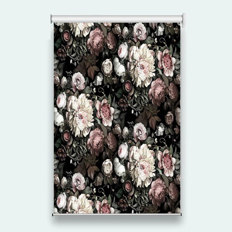 Ролик с цветочным рисунком Жалюзи На Окна гостиная спальня 3D рулонные шторы 2019