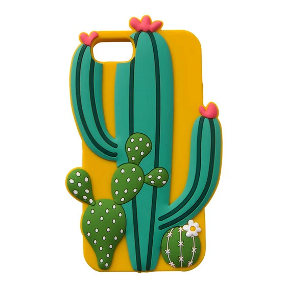 Cactus Кактус череп, сердце цветок Мягкий силиконовый чехол для iphone X XS 7 7Plus 8 8Plus 6 6s Plus 3D милый мультфильм резиновый чехол для телефона Fundas - Цвет: Cactus