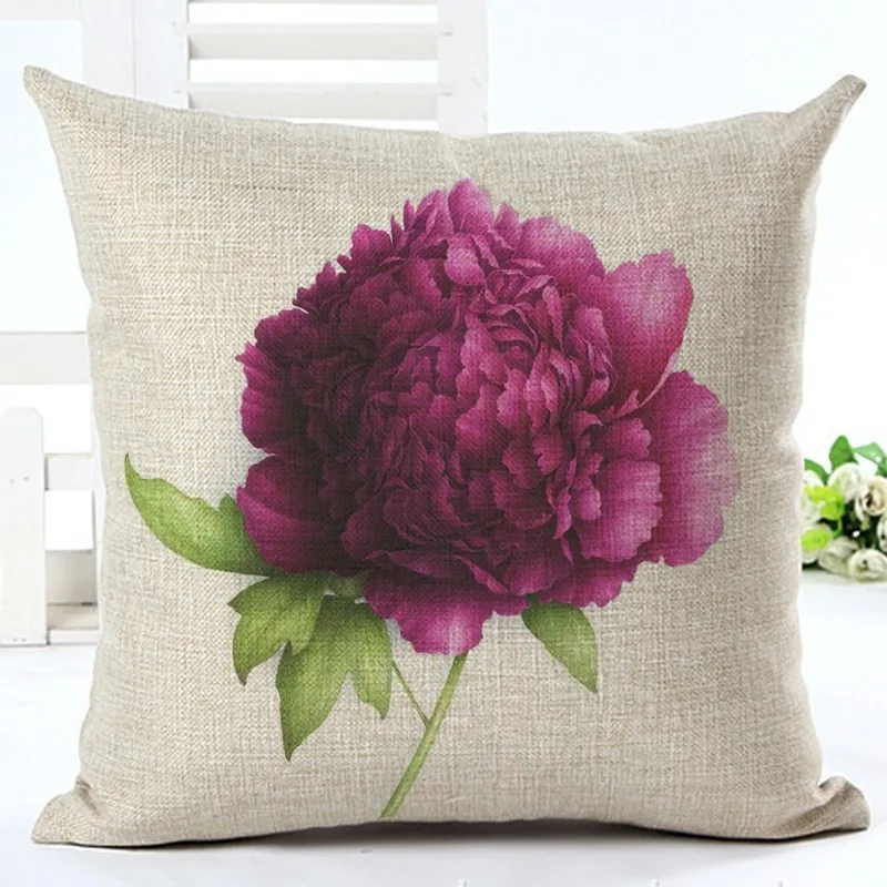 Модные диванные подушки в американском стиле для дома с цветочным принтом