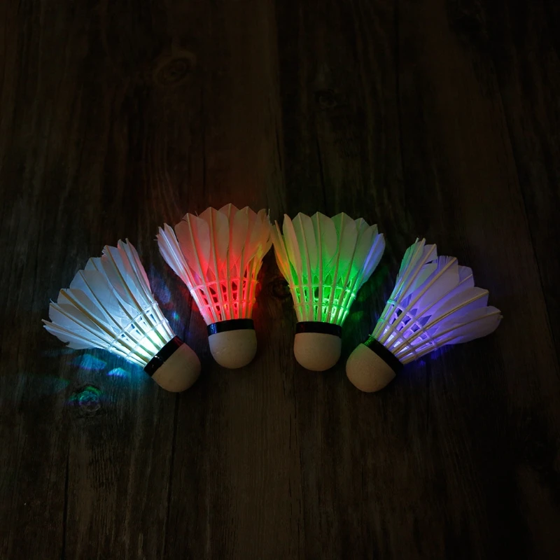 Новый яркий светодиодный Волан для бадминтона 4 шт.|led badminton shuttlecock|badminton shuttlecocklight |