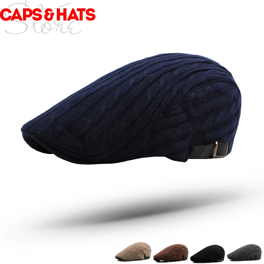 2019 трикотажные для мужчин женский берет повседневное козырек плоские шапки Boina