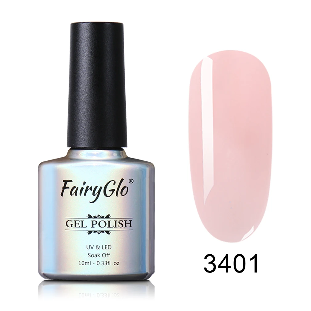 3401 FairyGlo 10 мл телесный Желейный Гель-лак для ногтей прозрачный гель для защиты от УФ лучей Полупостоянный лак для ногтей - Цвет: 3401