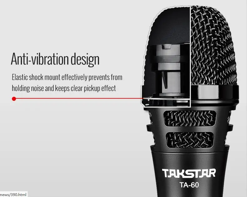 Takstar TA 60 профессиональный динамический микрофон супер кардиоидный Полярный узор