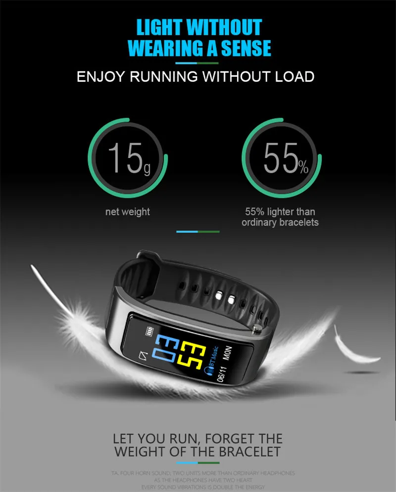 NIYOQUE Smart Talk Band, красочные Bluetooth наушники, наушники, пульсометр, умный браслет, браслет для iPhone, huawei, Xiaomi, телефон