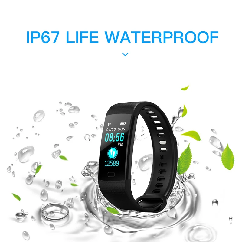 EAGOOD Водонепроницаемый Цвет Экран Smart браслет часы для IOS Android крови Давление