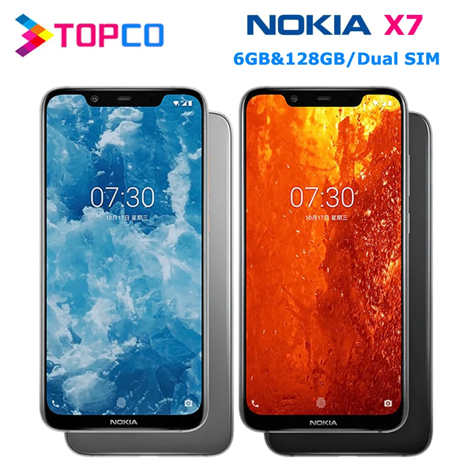 Nokia X7 TA 1131 6 ГБ и 128 разблокированный Android мобильного телефона Octa Core Dual Sim 18 'Ɖ