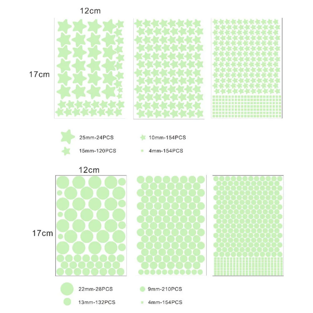 3D звезды светится в темноте флуоресцентные настенные наклейки Декорации для