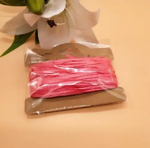 Pink red REDJCK 10 м \ ЛОТ 3 мм ширина атласная лента 34 цвета полиэстер Твердые тесьма ленты для DIY Материал Вышивание подарок обёрточная бумага упаковка - Цвет: Pink red