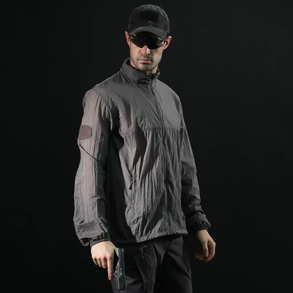 SOLDIER summer thin skin Men's Quick Dry Hiking Jacket Waterproof Sun UV Protection Coats Outdoor Sports Fishing Skin Jackets