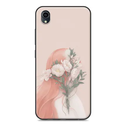 A1 ДЛЯ vivo Y91 Y91C чехол vivo Y91 Drop-proof анти-капля Матовый Мягкий ТПУ силиконовый чехол HD цветочный узор для девочки ЧЕХОЛ ДЛЯ vivo Y91 C - Цвет: A1