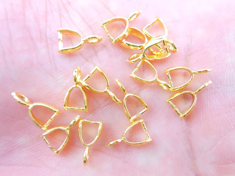 100PCS Free Shipping DIY gold jewelry accessories 18 K necklace earrings connecting folder pendant pearl | Украшения и аксессуары