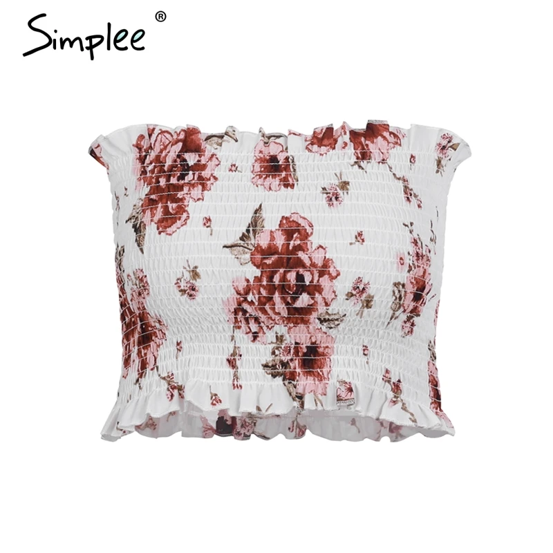 Женский топ Simplee с открытой спиной и принтом привлекательный эластичный