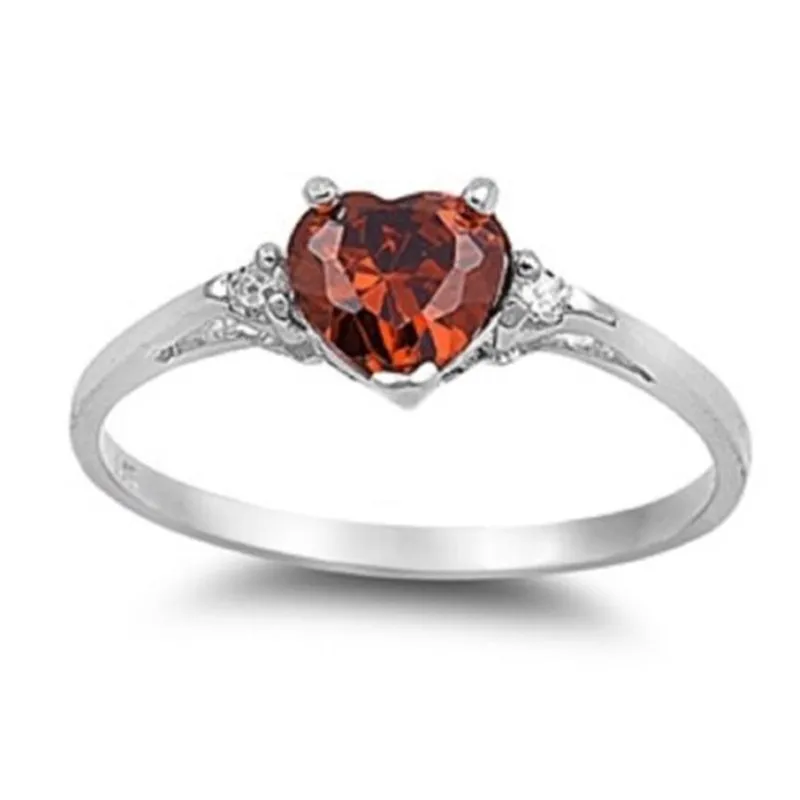 Ручной работы 10 цветов камень claddagh кольцо обручальное кольца для мужчин и женщин ювелирных изделий - Цвет основного камня: Красный