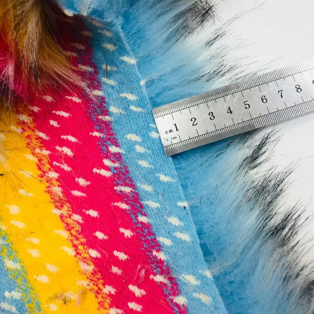 Имитация Шерсть енота цвет жаккард искусственный плюш для одежды меховой