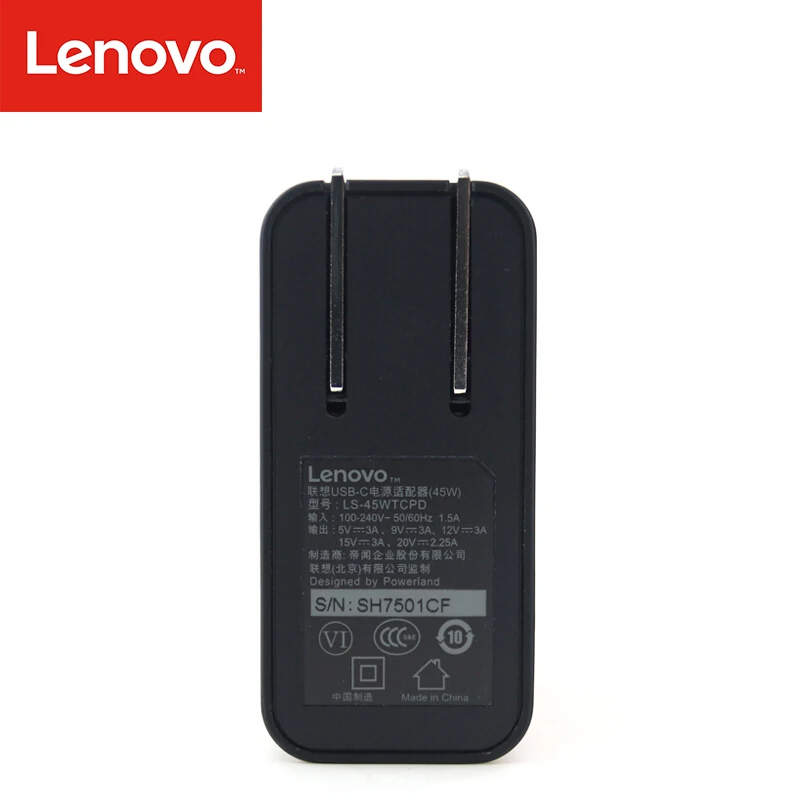 45 Вт type-C адаптер питания для Thinkpad X1 T480 X280 R480 E480 Yoga5 USB-C 45 Вт портативный источник питания зарядное устройство Поддержка PD2.0 QC3.0