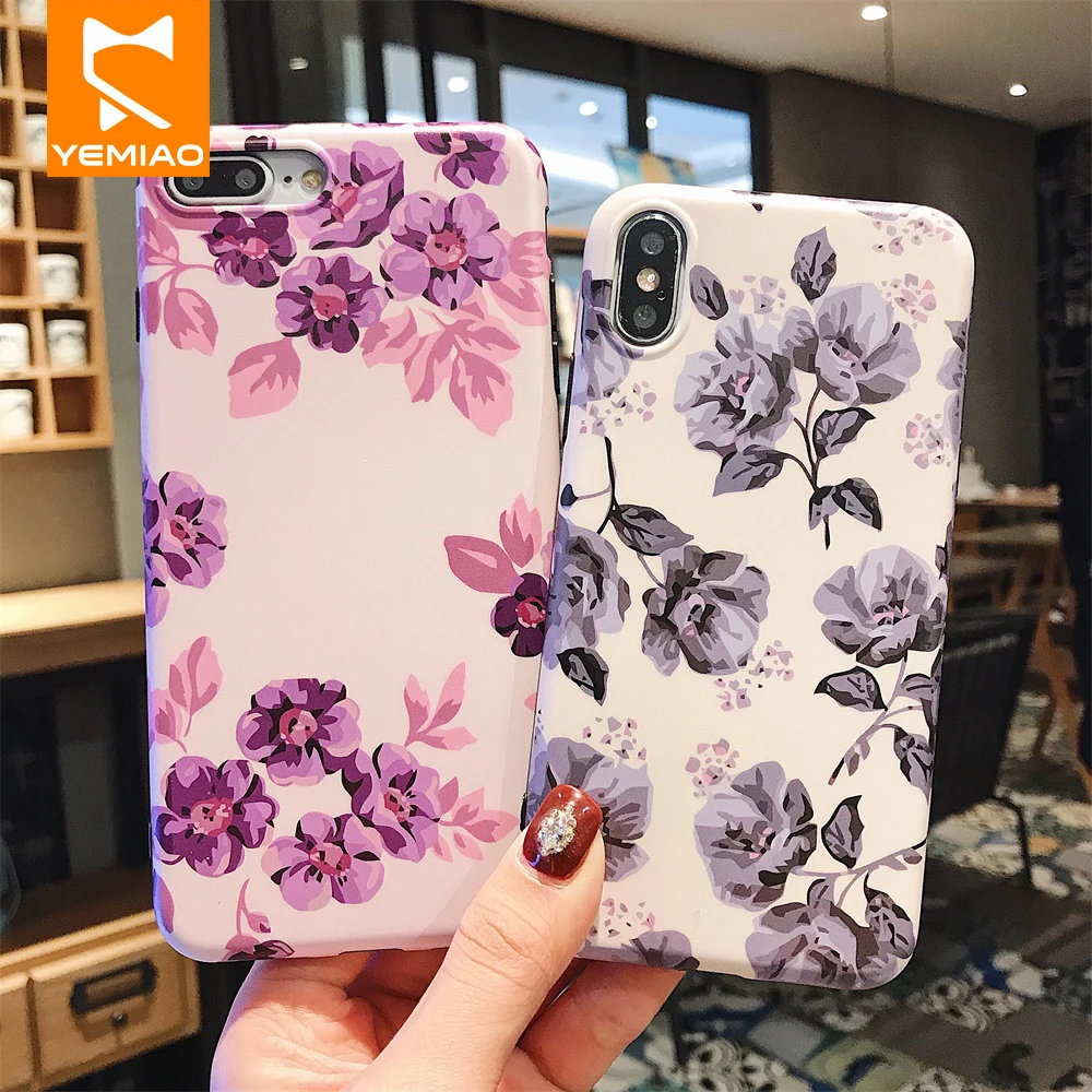 Силиконовый чехол для iPhone XS Max 7 8 Plus 6 S роскошный винтажный цветочный телефона XR X