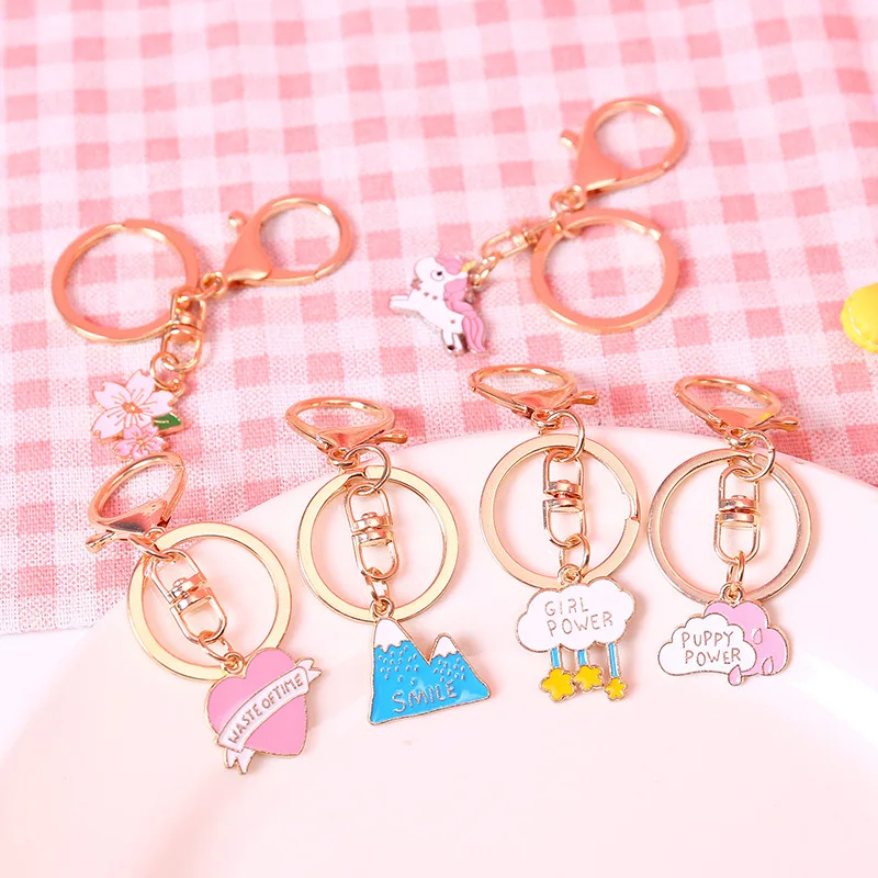 Брелок для ключей детей брелок в форме цветка сердца Снежная гора девочек с