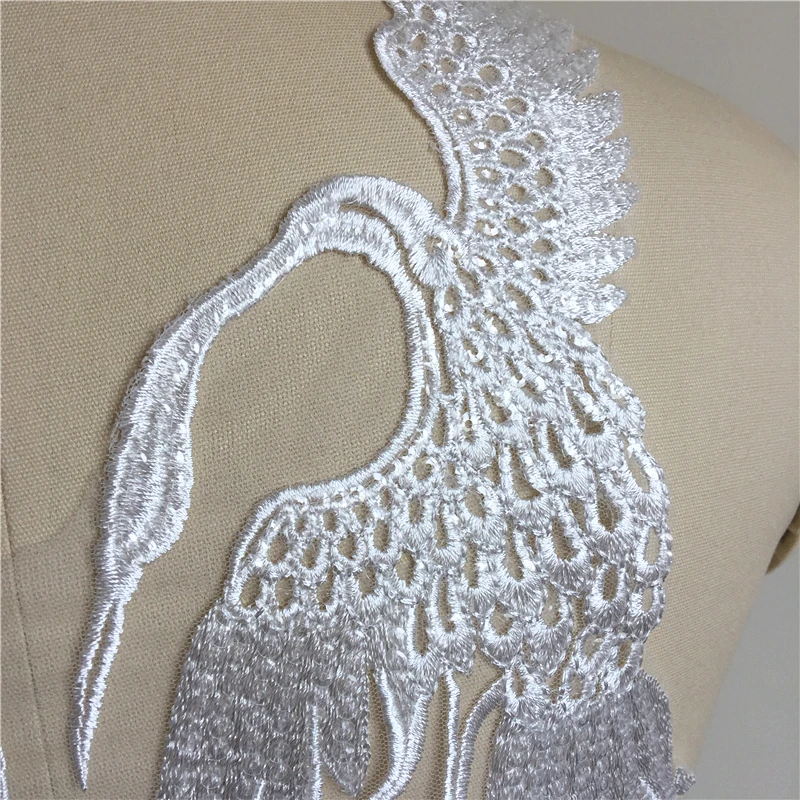 Free shipping European New Fashion Sequin Embroidered Lace Patch Wedding Dress Decoration Decal Manual DIY Accessories RS2379 | Дом и сад