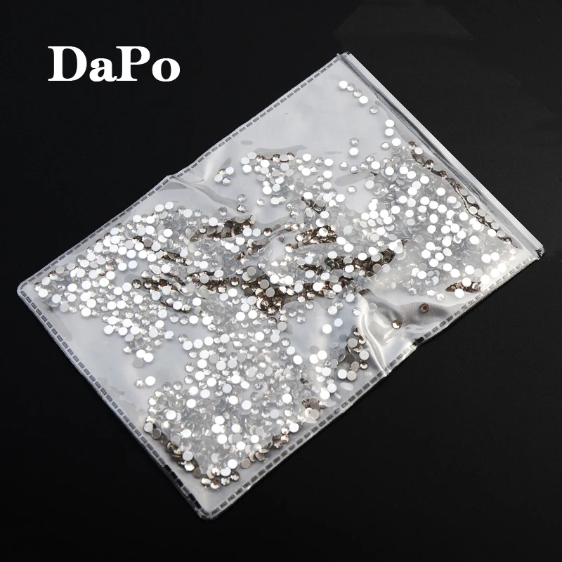 Супер предложение блестящее серое стекло Стразы для ногтей не Hotfixed горный