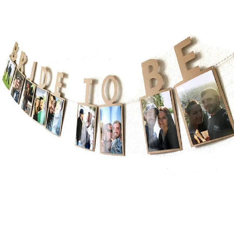 Женская бумажная фотогирлянда Свадебный флаг с надписью Bride To Be блестящее