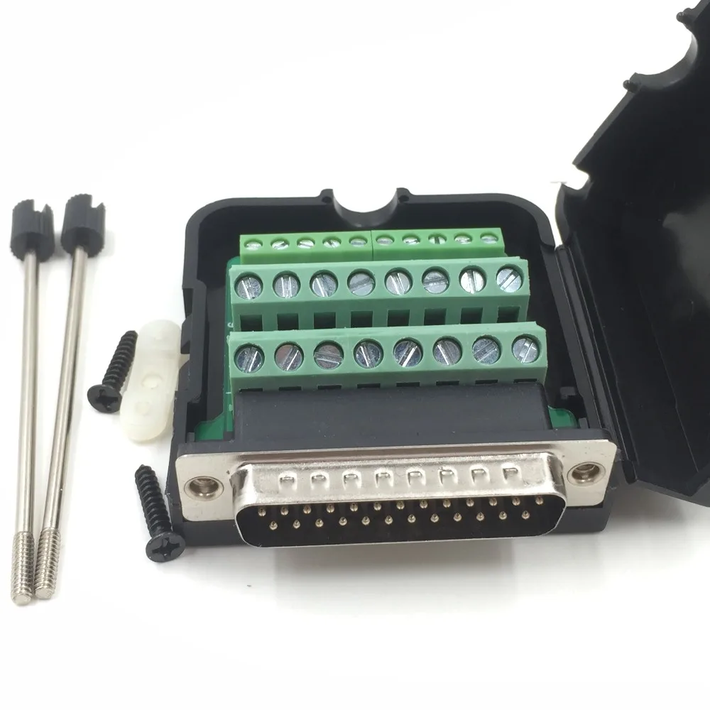 DB25 D SUB Plug 26PIN порт терминал прорыва PCB пластиковая крышка Solderless винт|screw screw|screw