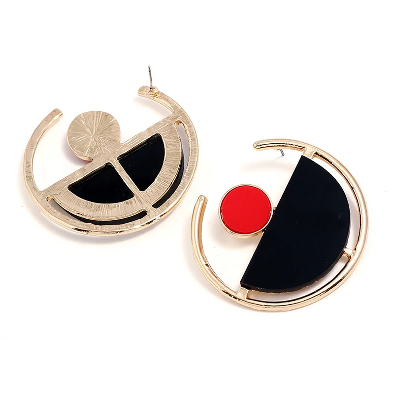 Women's Fashion Minimalist Semicircle Creative Geometric Earrings | Украшения и аксессуары