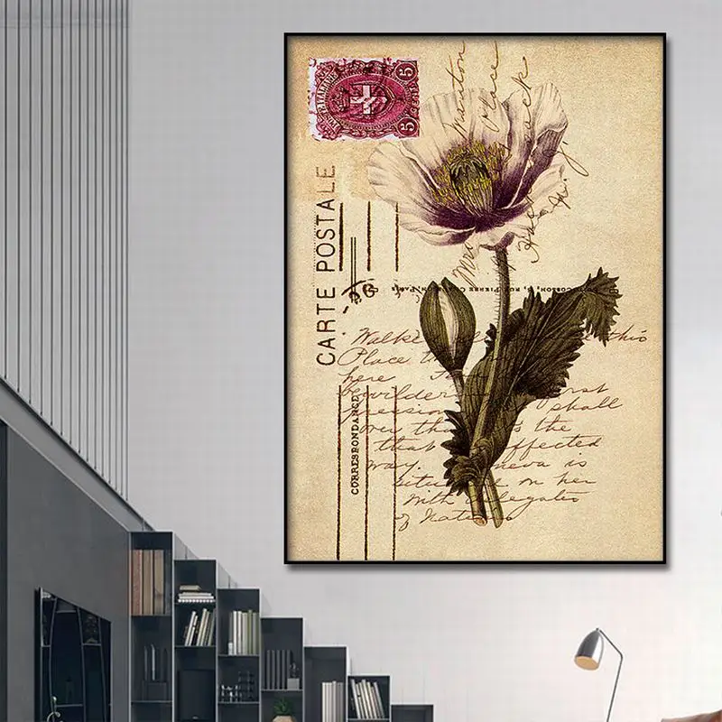 Настенная Картина на холсте в стиле ретро декоративная масляная живопись