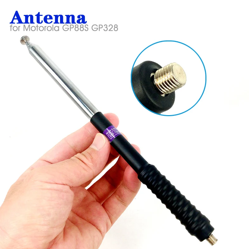 Телескопическая антенна Gain FP10120 VHF 136 174 МГц для Motorola GP328 GP300 GP88 GP340 GP338 GP388 CP040