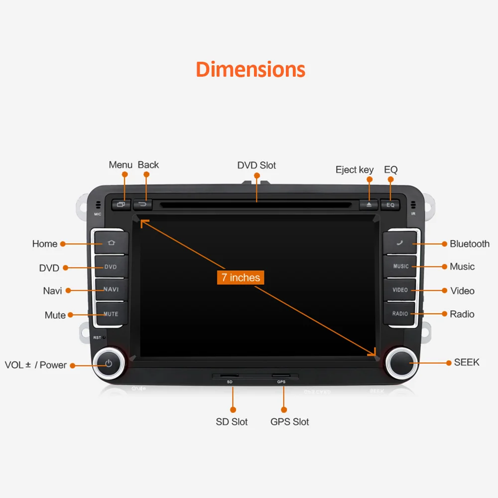 2 два дин gps Quad Core android 6.0 автомобильный dvd плеер ТВ VW Skoda POLO GOLF 5 6 PASSAT B6 CC JETTA TIGUAN TOURAN