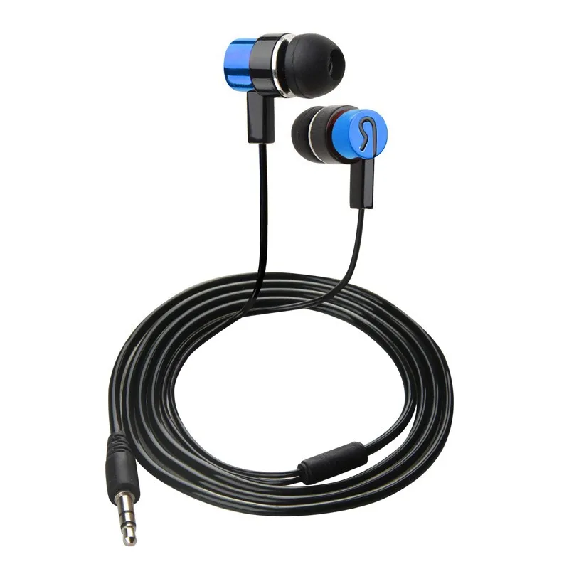 ZUCZUG новые MP3/mp4 Roping стерео сабвуфер наушники в ухо Гарнитура вкладыши 1,2 м светоотражающие волокна ткань линия металлические наушники - Цвет: Синий