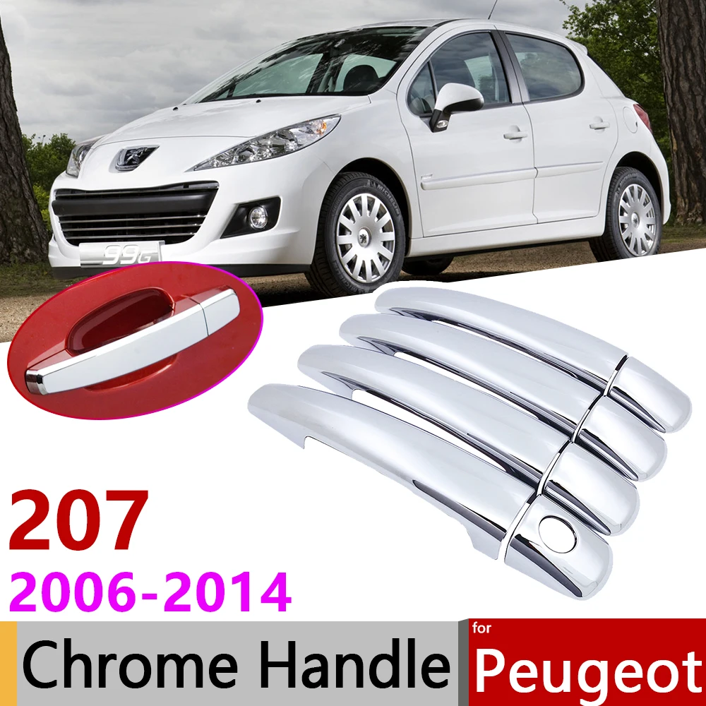 Хромированная накладка на дверную ручку для Peugeot 207 cc sw 2006 ~ 2014 аксессуары