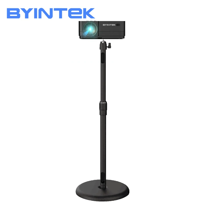 BYINTEK бренд Портативный Штатив для проектора напольная подставка Регулируемая