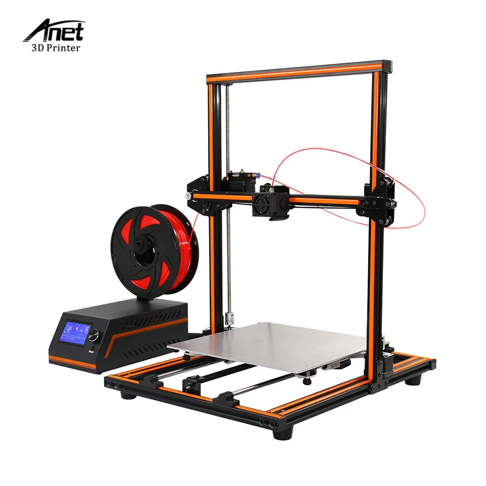 Анет E12 легко собрать Impresora 3d принтер DIY комплект Полный алюминиевый импримант 3D Большой размер i3 с 10 м нити