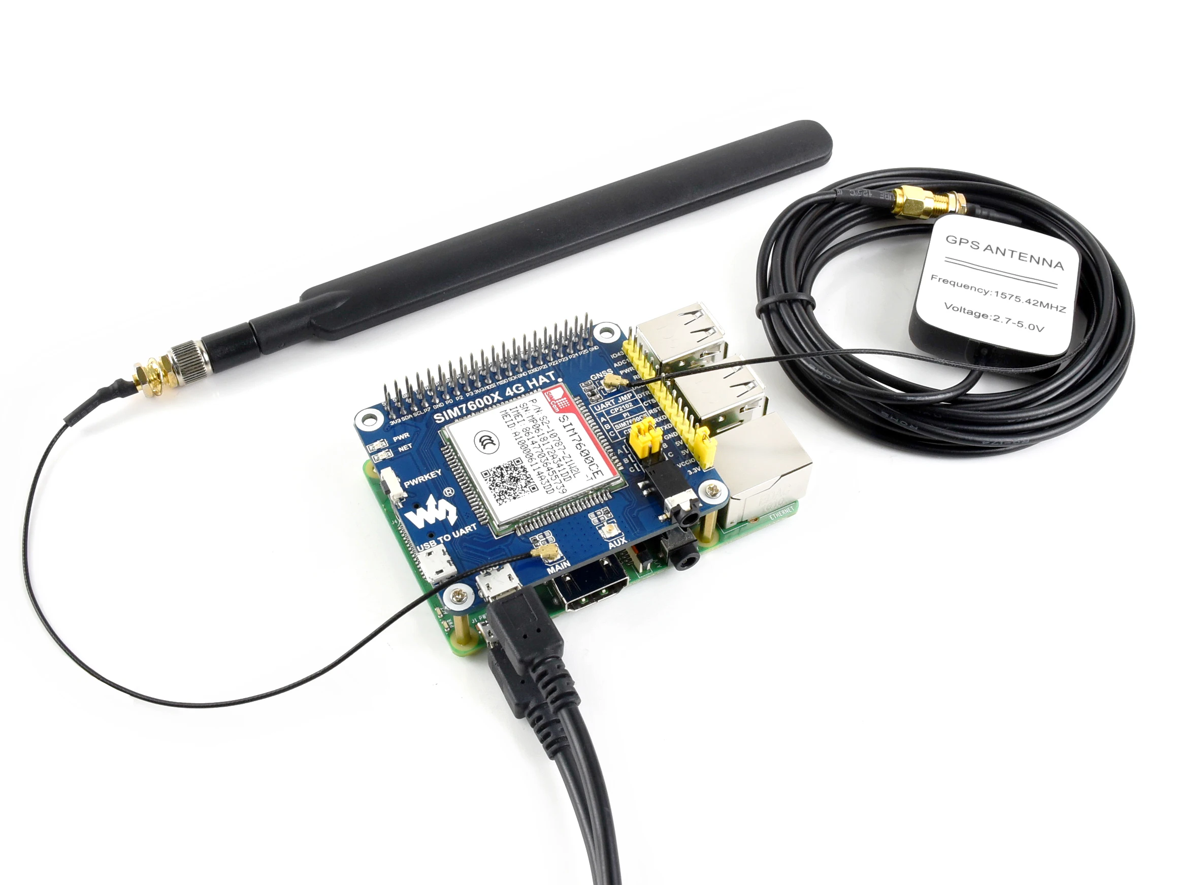 Waveshare 4G/3G/2G/GSM/GPRS/GNSS шляпа для Raspberry Pi на основе Φ 4G/3G/2G коммуникация и модуль