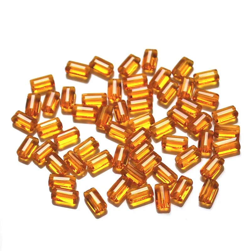 08 topaz AAA Прямоугольник Кристалл Необычные бусы 12x6 мм 100 шт. Ограненный Кристалл Стекло Свободные Spacer - Цвет: 08 topaz