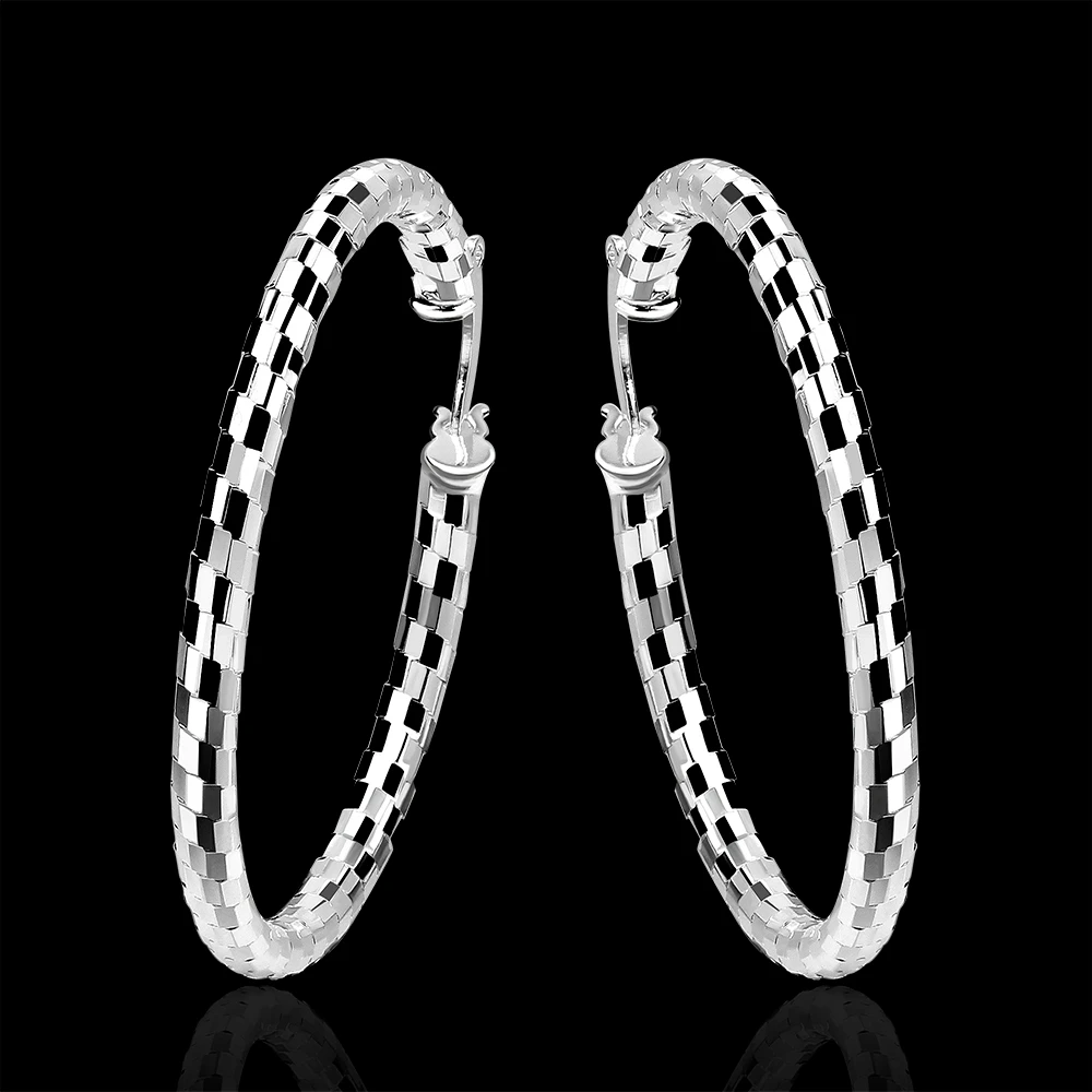 Геометрические круглые большие креольские серьги-кольца для девушек
