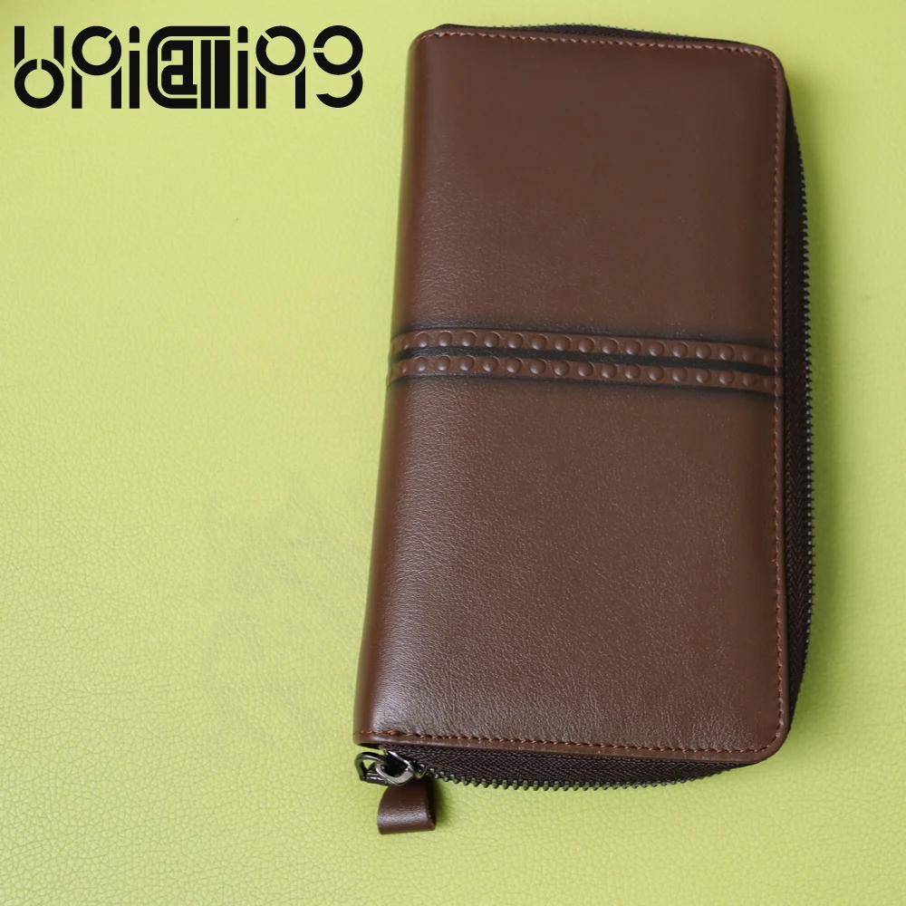 UniCalling новый стиль коровья кожа Длинный кошелек деловая на молнии клатч сумка