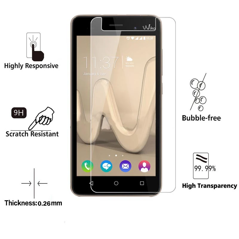 Закаленное стекло для BQ Strike BQS 5020 Защитная пленка экрана 2.5D Защитное Wiko Lenny 3 2