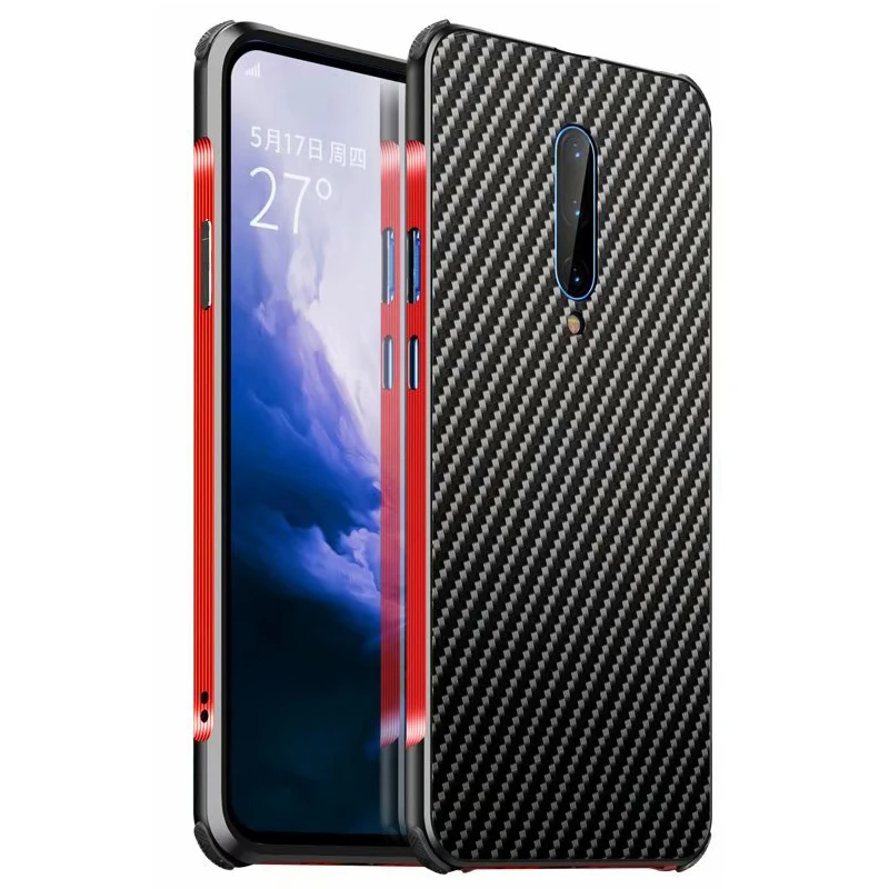 360 Броня Алюминиевый Чехол-бампер для телефона для Oneplus 7 Pro Чехлы металлическая рамка из углеродного волокна PC чехол для Oneplus 7 чехол противоударный