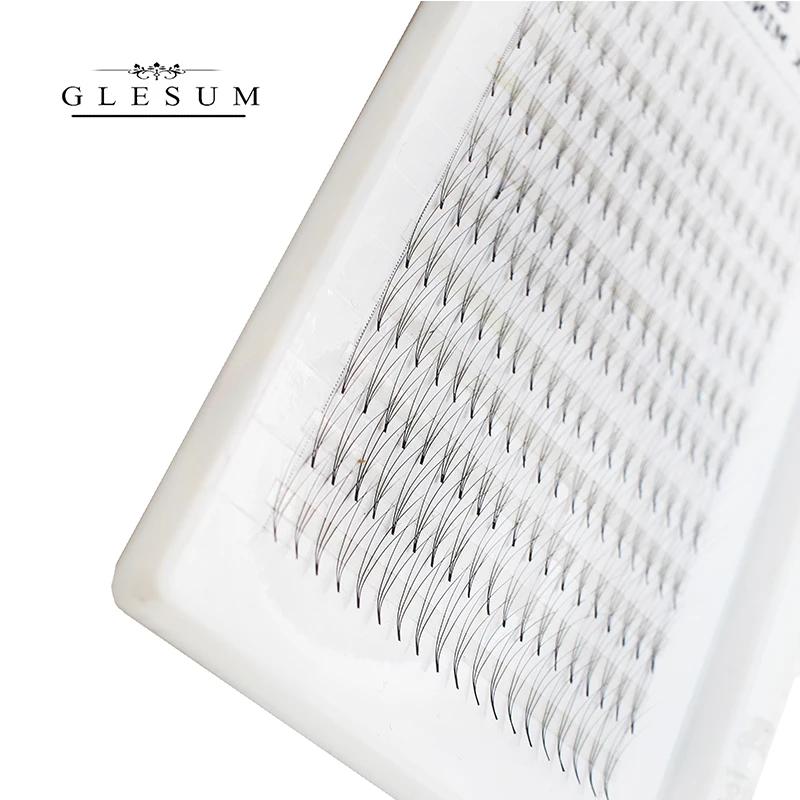 GLESUM 4DVolume вентиляторы клей для наращивания ресниц с длинными стеблями готовых