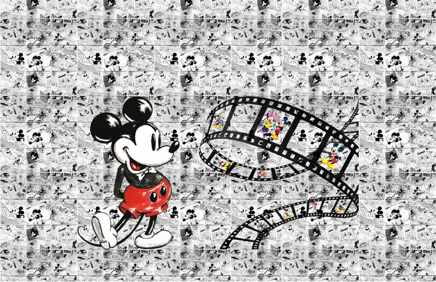 Sensfun Микки Минни Маус танец пользовательские фотостудия фон баннер виниловая ткань Винтаж фотосессия 8x8ft